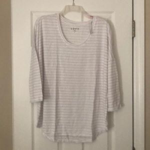 Loft striped 3/4 sleeve top